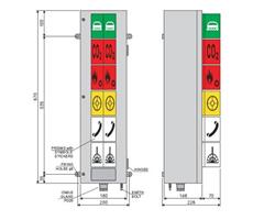 ITS06ER230A-I11200-2 Inelth  Light Column type ITS-06-ER-230-A w/ 6 symbols i.a.t. I-11200-2